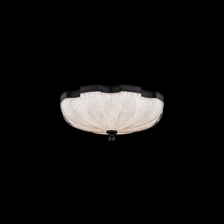 Black Crystal LED Flush Mount Ceiling Light