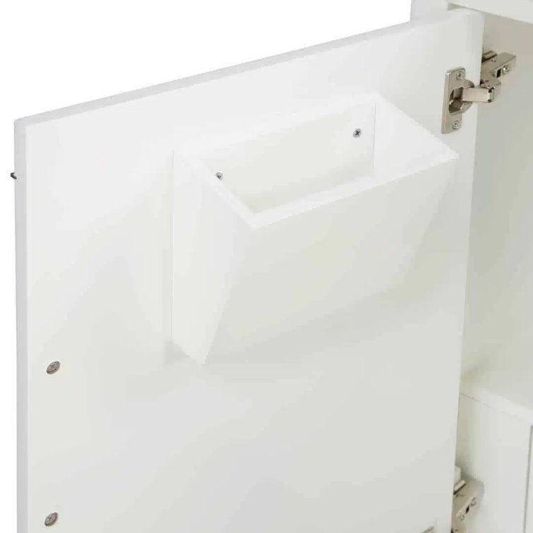 Gracie 36'' Satin White Single Bathroom Vanity with White Quartz Top