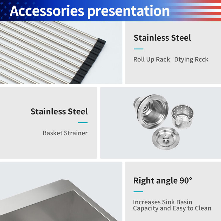 18" Stainless Steel Single Bowl Undermount Kitchen Sink