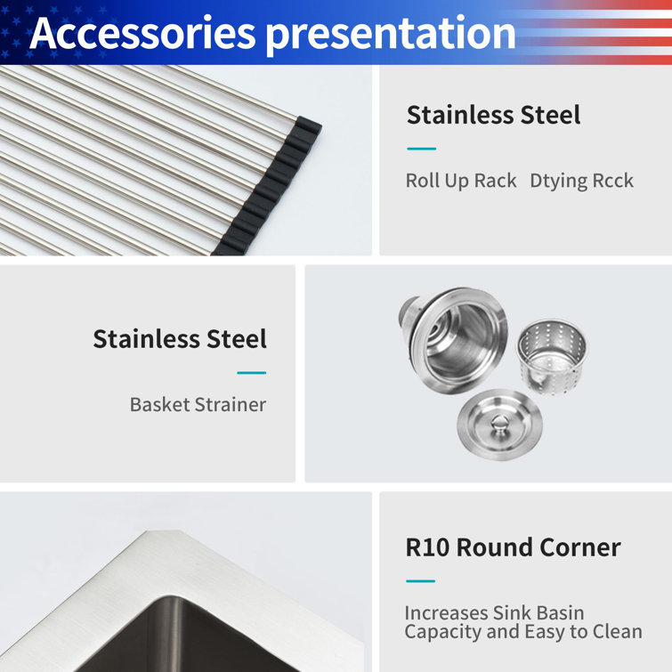 15'' Stainless Steel Undermount Single Bowl Kitchen Sink