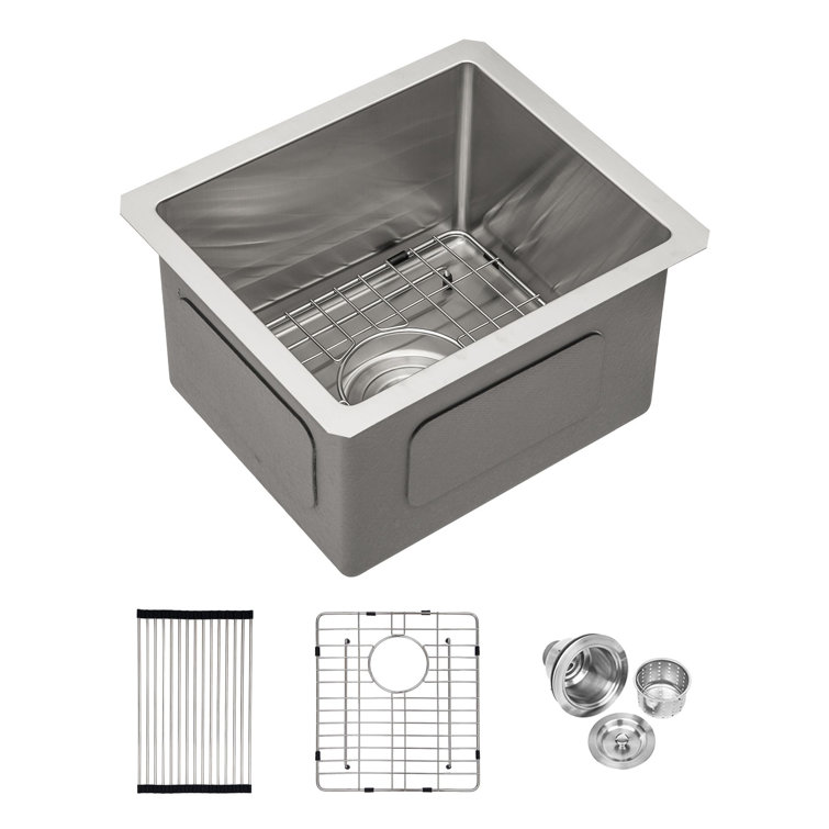15'' Stainless Steel Undermount Single Bowl Kitchen Sink