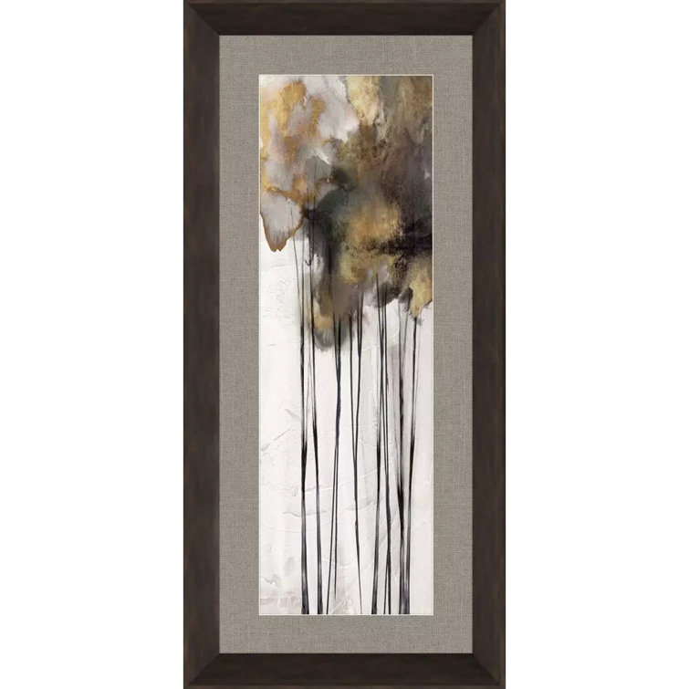 Inky Trees Set of 2 Dark Wood Framed Art