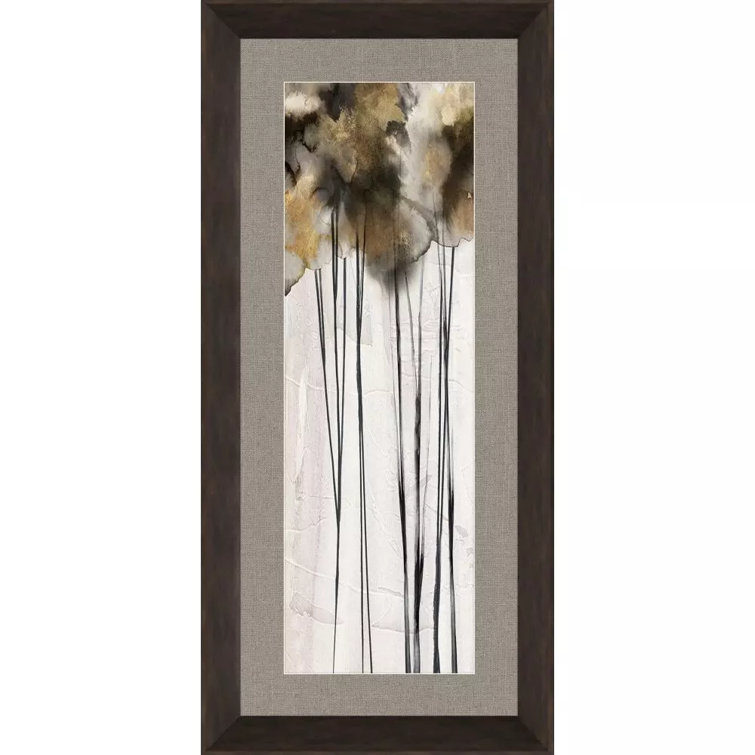 Inky Trees Set of 2 Dark Wood Framed Art