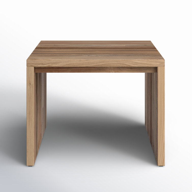 Reclaimed Natural Teak Outdoor Rectangular Side Table