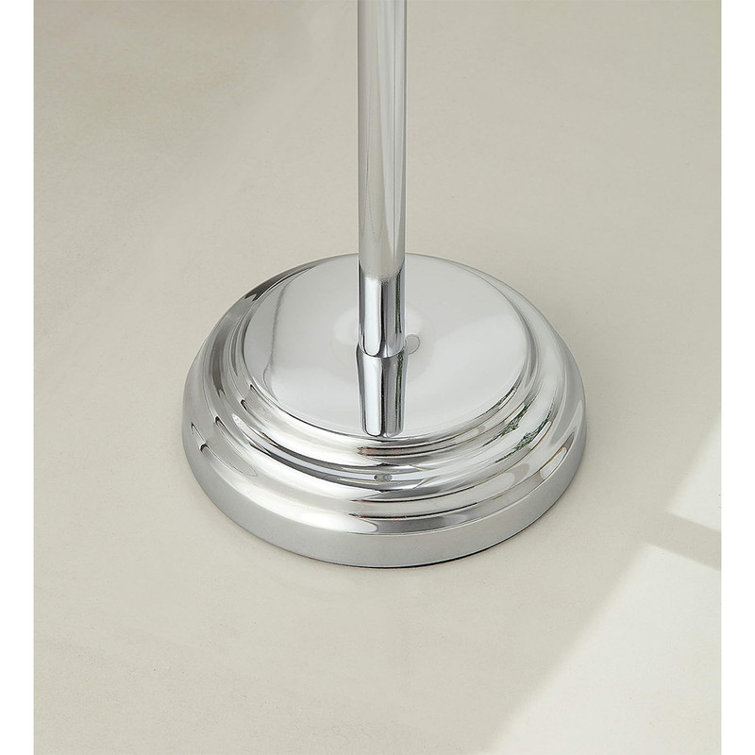 Chrome Free Standing Toilet Paper Roll Holder Stand