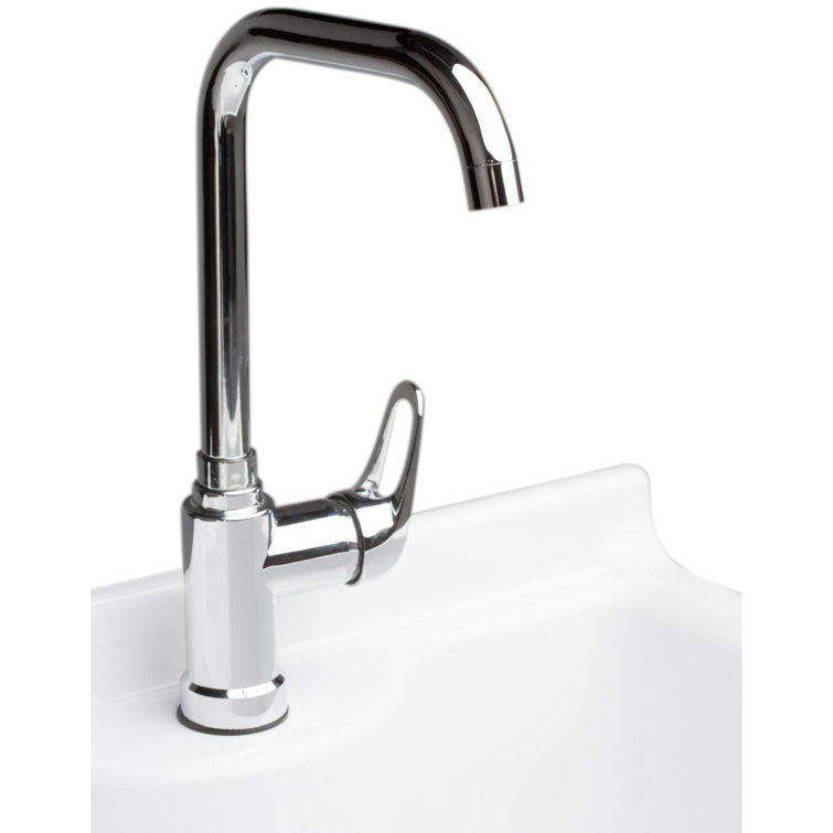 Murphy Pure White 24-inch ABS Utility Sink Cabinet with Chrome Faucet