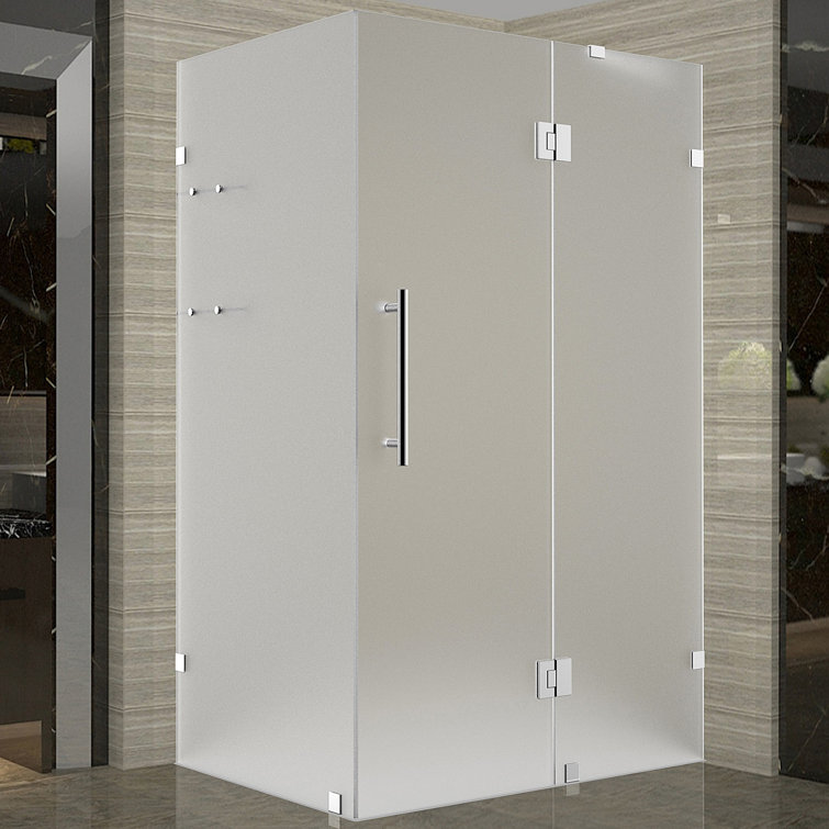 Avalux GS 32" x 72" Frameless Frosted Glass Shower Enclosure