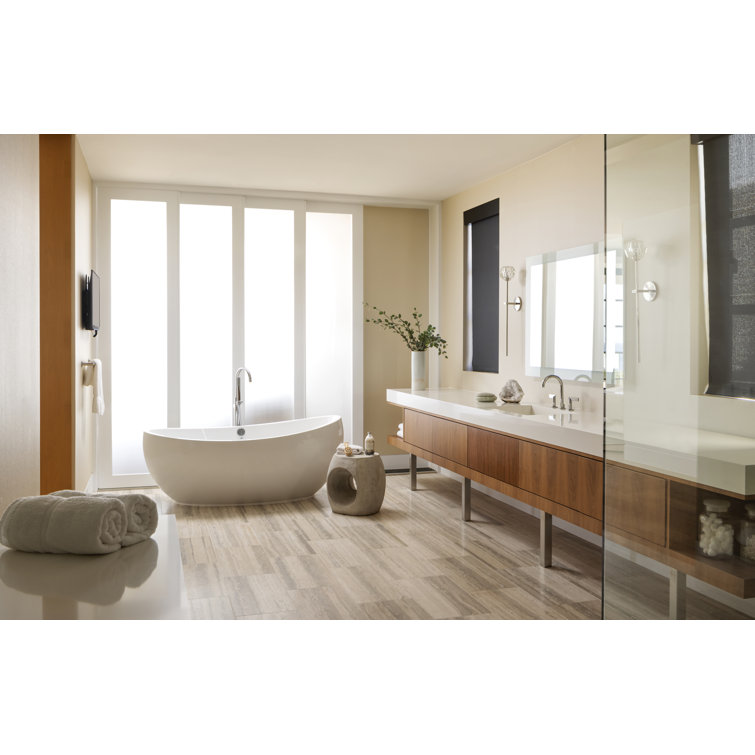 Priya Polished Chrome Modern Widespread Bathroom Faucet