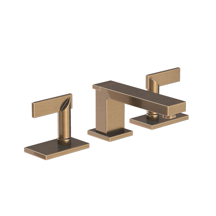 Antique Brass Dual-Handle Widespread Bathroom Faucet