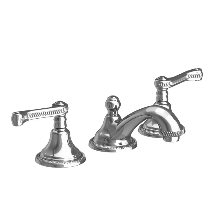 Amisa Polished Chrome Widespread Bathroom Faucet with Drain Assembly