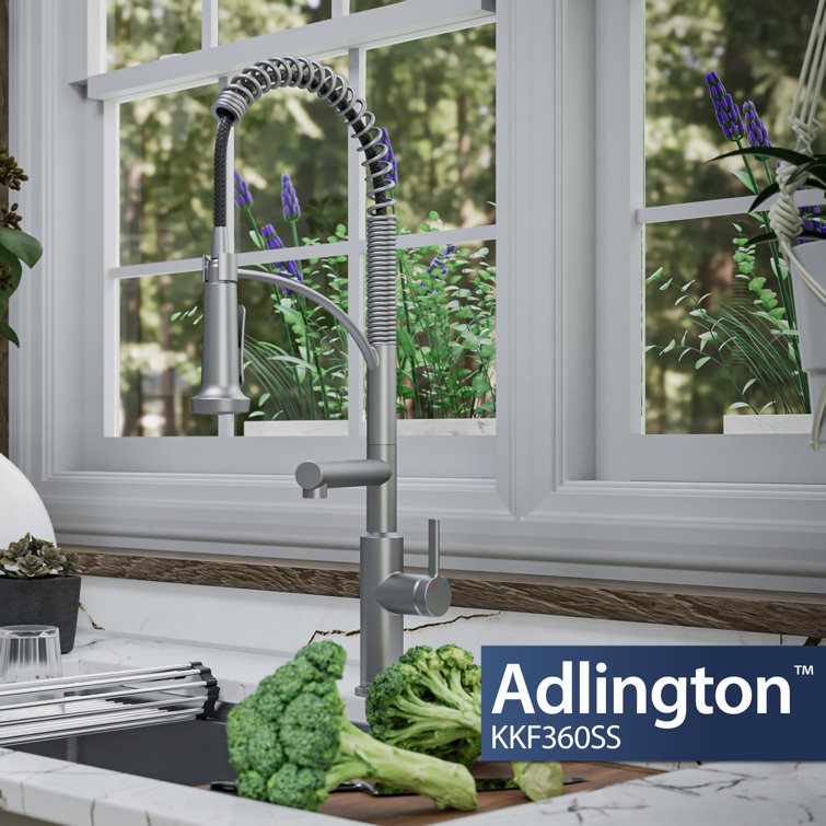 Stainless Steel Pull-Down Kitchen Faucet with Pot Filler