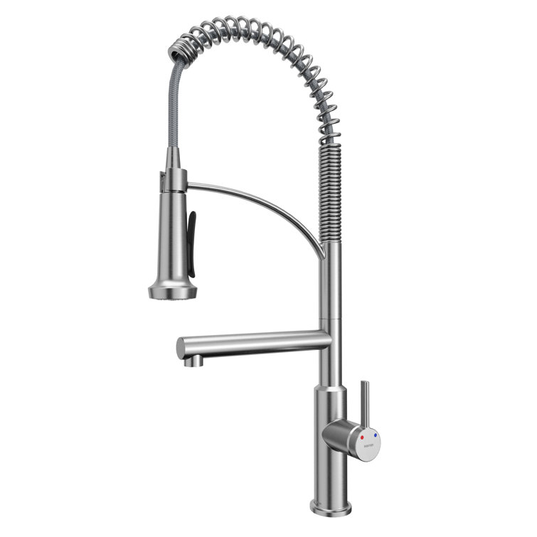 Stainless Steel Pull-Down Kitchen Faucet with Pot Filler