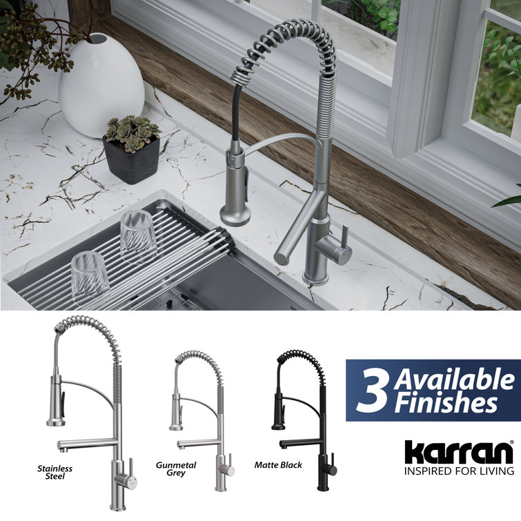 Stainless Steel Pull-Down Kitchen Faucet with Pot Filler