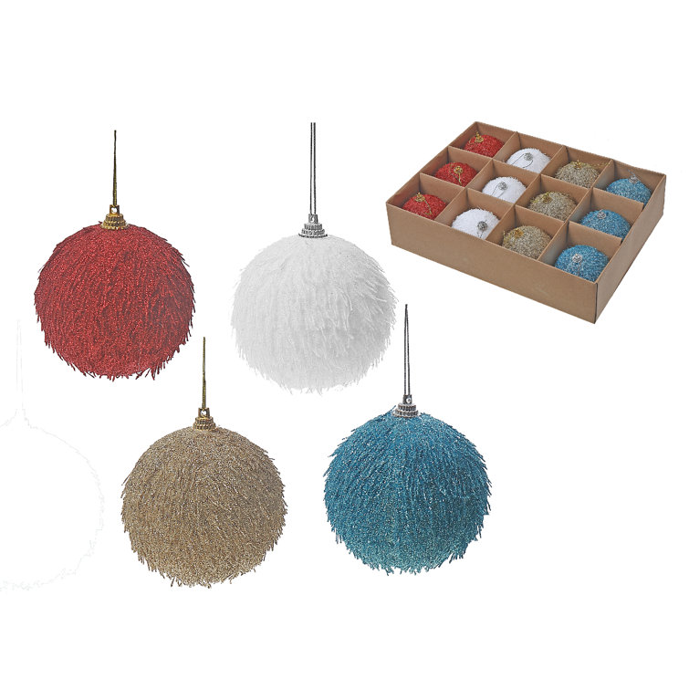 Shatterproof Multicolor Plastic Holiday Ball Ornament Set