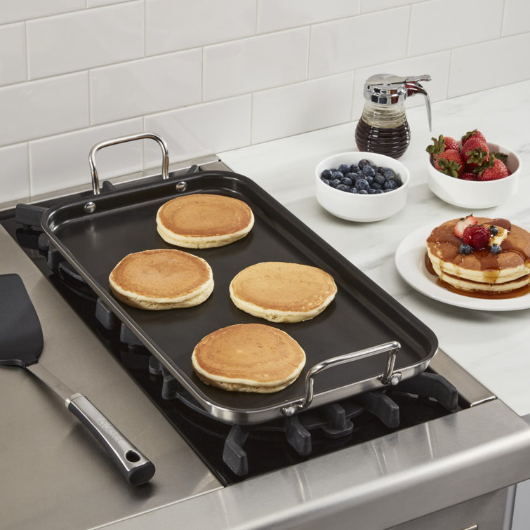 Stainless Steel Nonstick Double Burner Griddle Pan