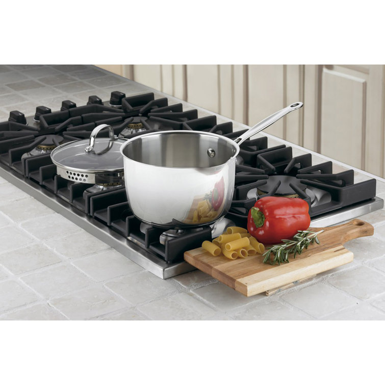 Stainless Steel 3-Quart Saucepan with Pour Spout and Lid