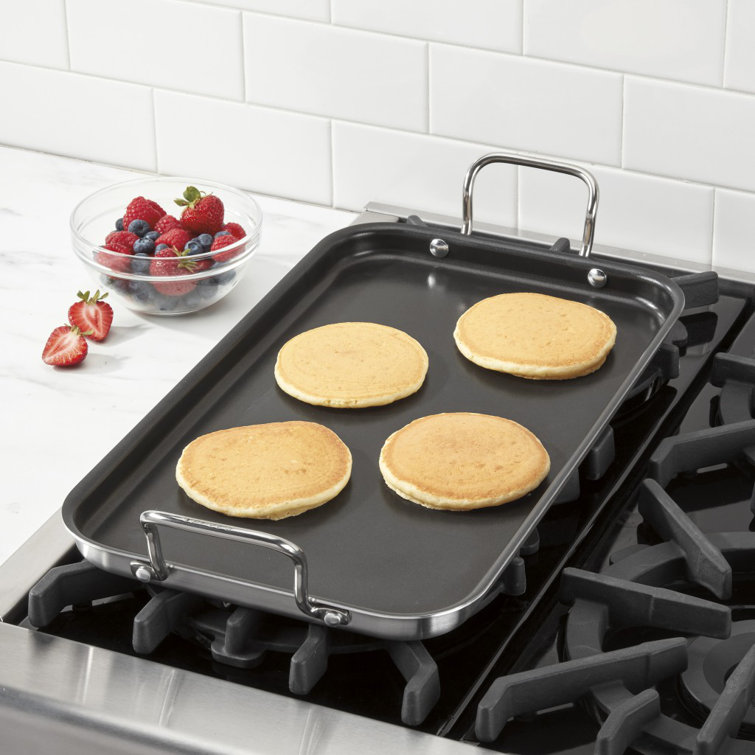 Stainless Steel Nonstick Double Burner Griddle Pan