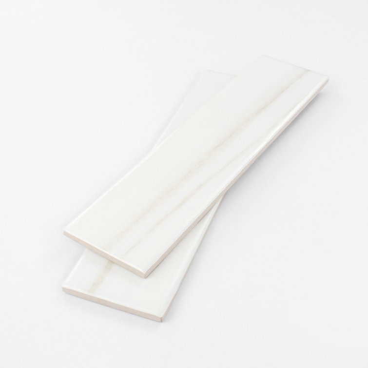 Blanc Glossy Ceramic 3x12 Subway Wall Tile