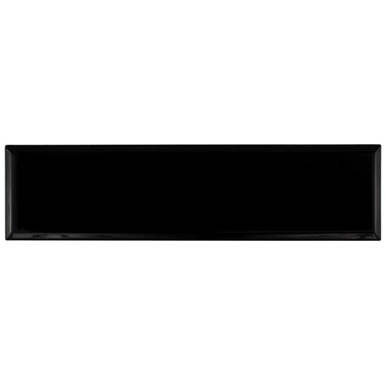 Black Gloss 3x12 Ceramic Subway Wall Tile