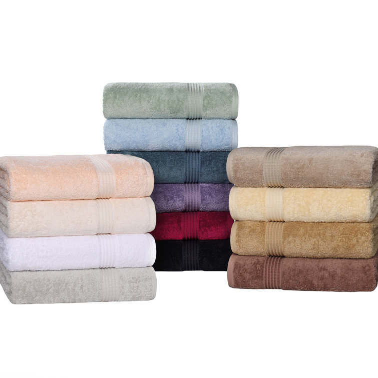 Oversized Black Egyptian Cotton 6-Piece Towel Set