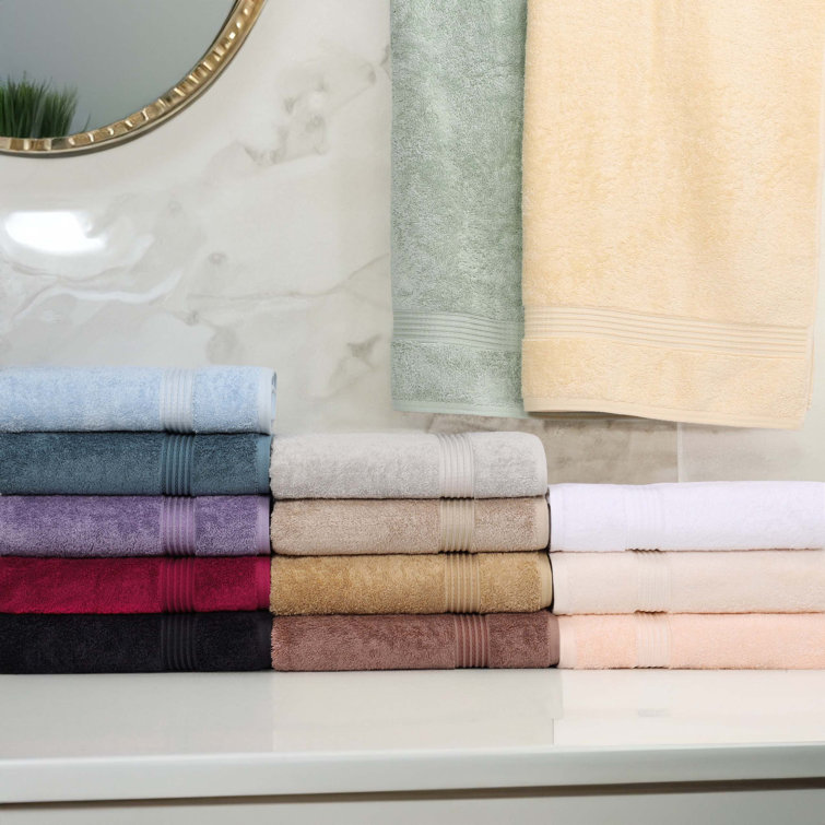 Oversized Black Egyptian Cotton 6-Piece Towel Set