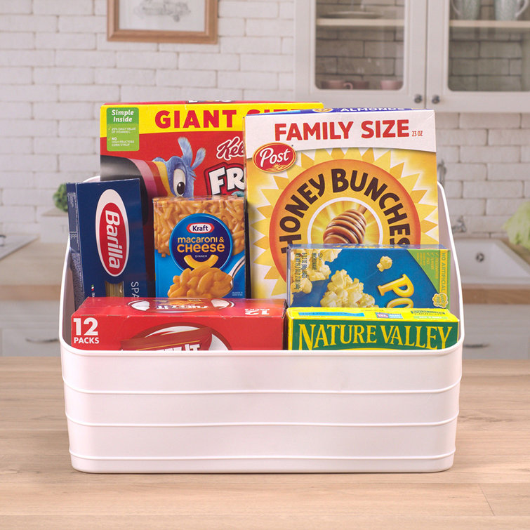 White Polypropylene Open Top Pantry Organizer Bin Set