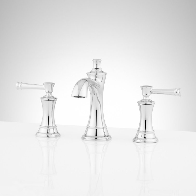 Chrome Widespread Bathroom Faucet with Pop-Up Drain Assembly