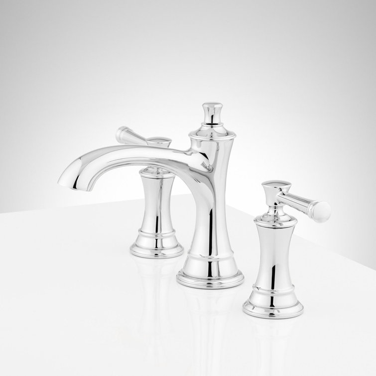 Chrome Widespread Bathroom Faucet with Pop-Up Drain Assembly