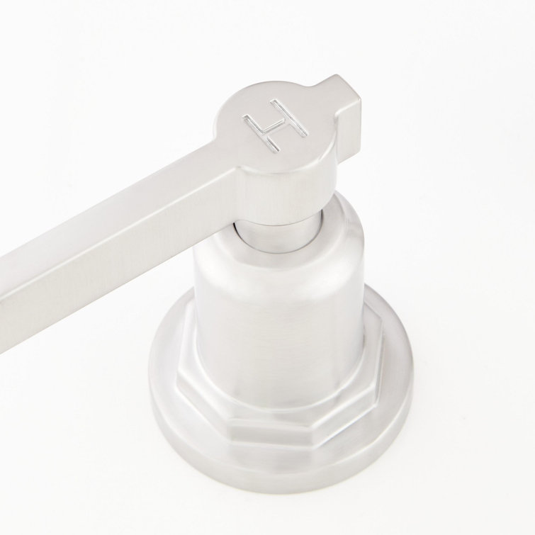 Greyfield 1.2 GPM Widespread Bathroom Faucet with Metal Lever Handles and Pop-Up Drain Assembly