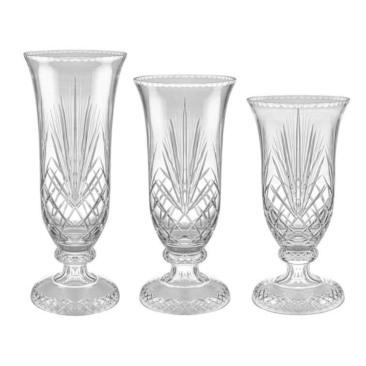 Majestic Clear Glass Decorative Table Vase, 18" Height