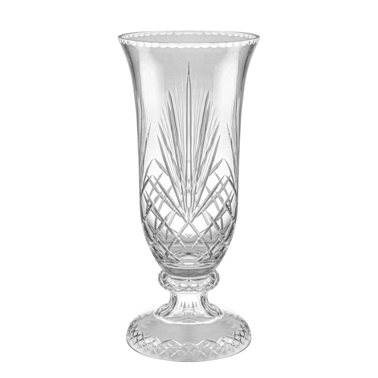Majestic Clear Glass Decorative Table Vase, 18" Height