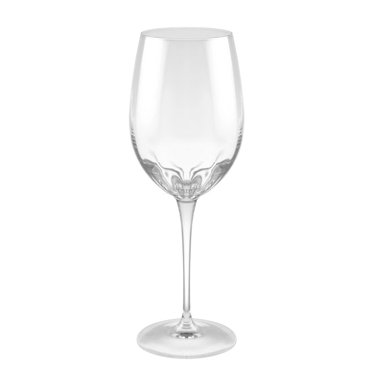 Elegant Clear Crystal Wine Glass Set, 18oz