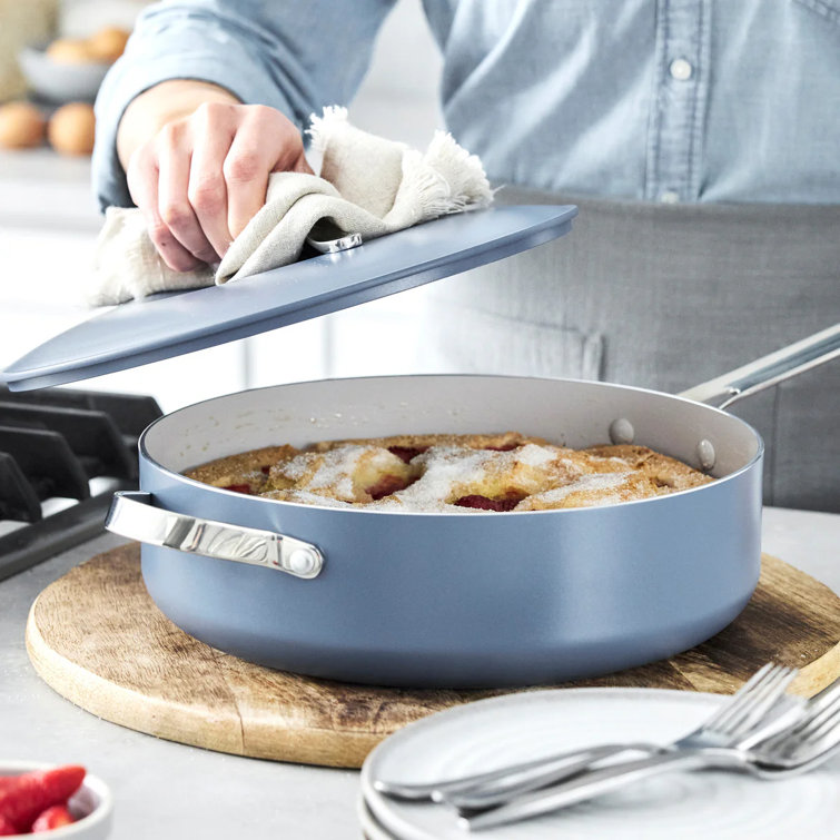 Blue 10-Piece Nonstick Aluminum Cookware Set with Stainless Steel Handles