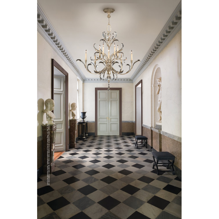 Gold Beveled Arcs 10-Light Indoor Chandelier