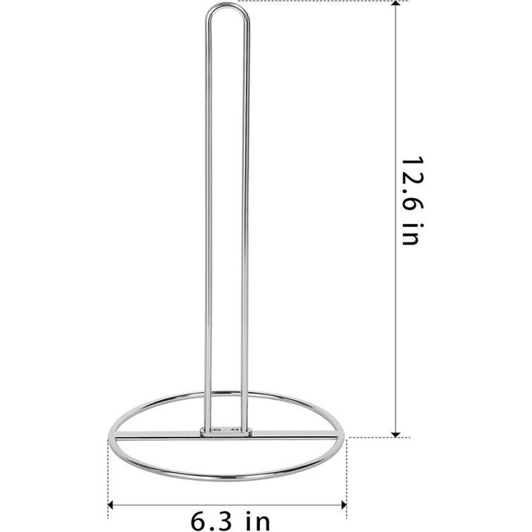 Silver Freestanding Steel Toilet Paper Holder with Raised Base