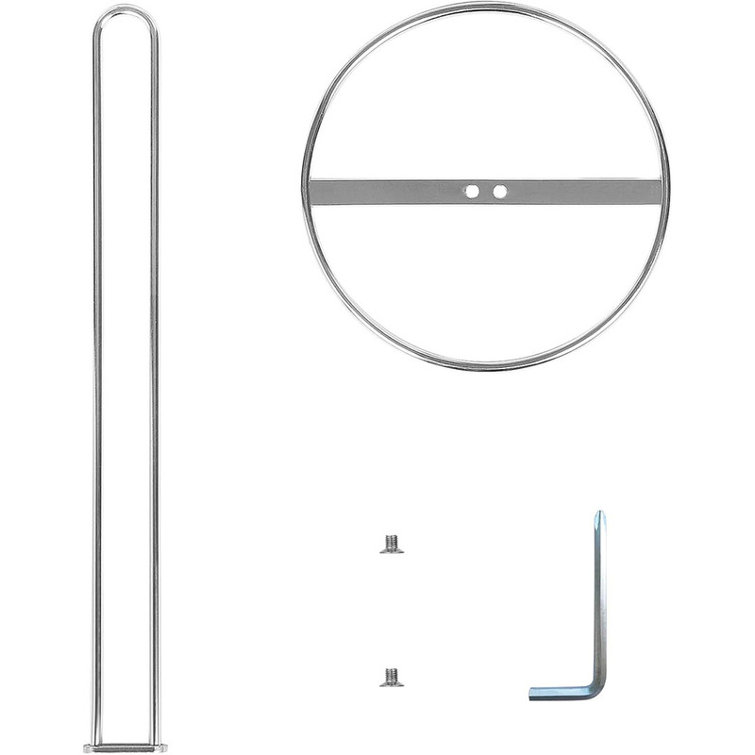 Silver Freestanding Steel Toilet Paper Holder with Raised Base