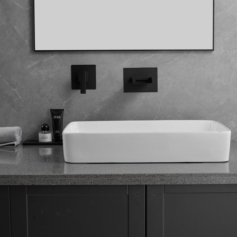 Matte Black Brass Wall Mount Waterfall Faucet