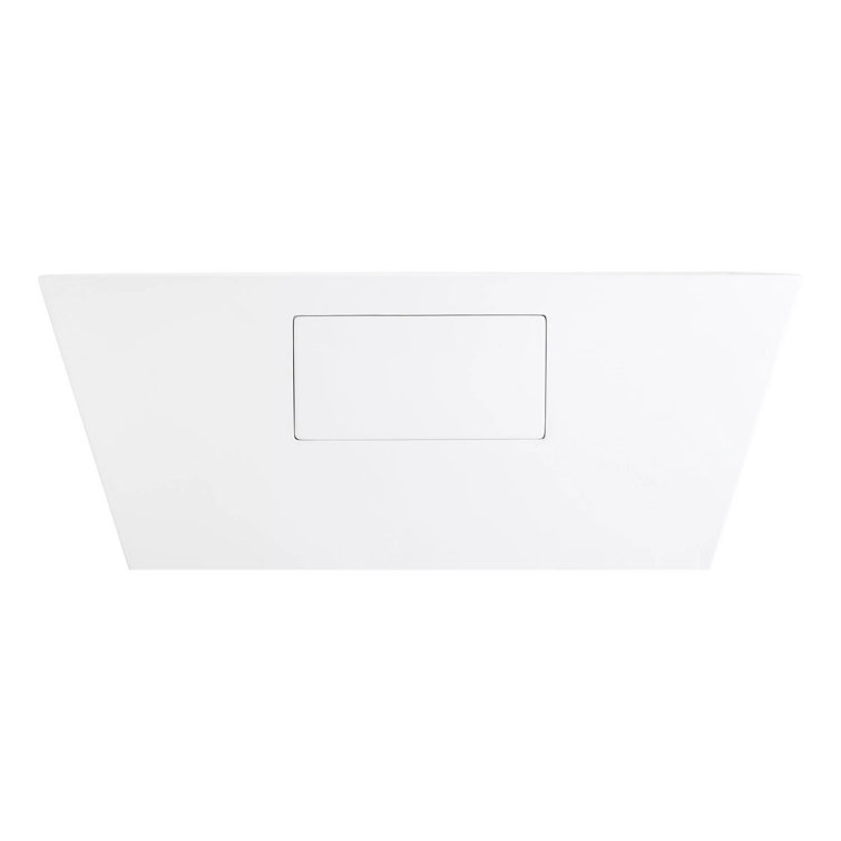 Hibiscus 59" White Acrylic Rectangular Freestanding Soaking Tub
