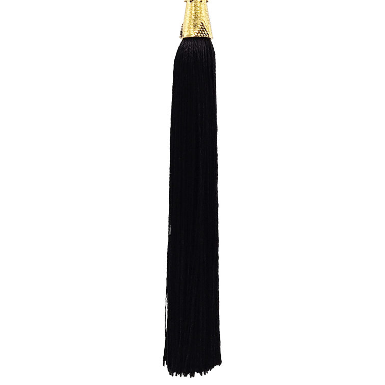 12" Red Acrylic Bead Ornaments with Black Rayon Tassels, Set of 6
