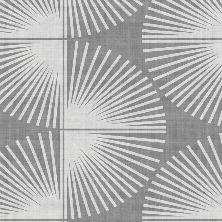 Gray and Ivory Geometric Peel and Stick Wallpaper