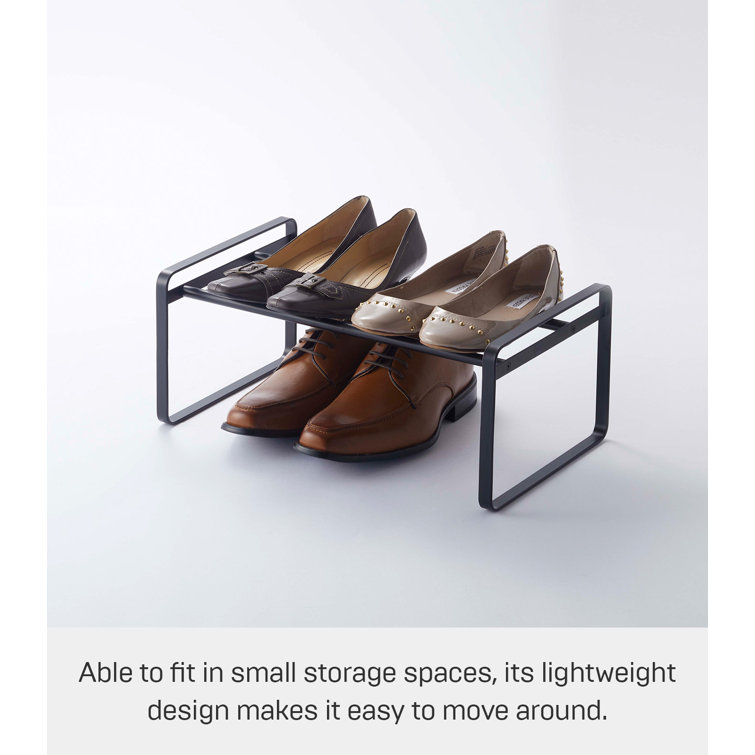 Gray Metal Stackable Shoe Organizer for Entryway