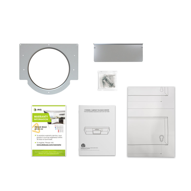 24-Inch Stainless Steel Convertible Under Cabinet Range Hood