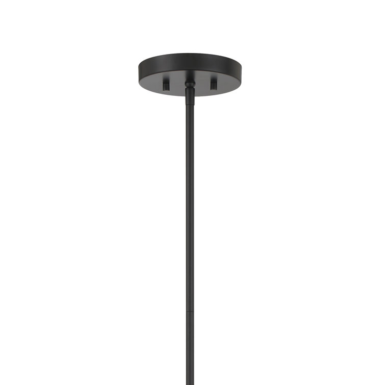 Aged Brass and Glass 1-Light Pendant with Smoked Shade
