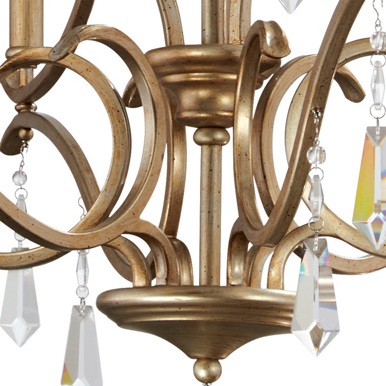 Brio Gold 9-Light Nickel and Crystal Tiered Chandelier