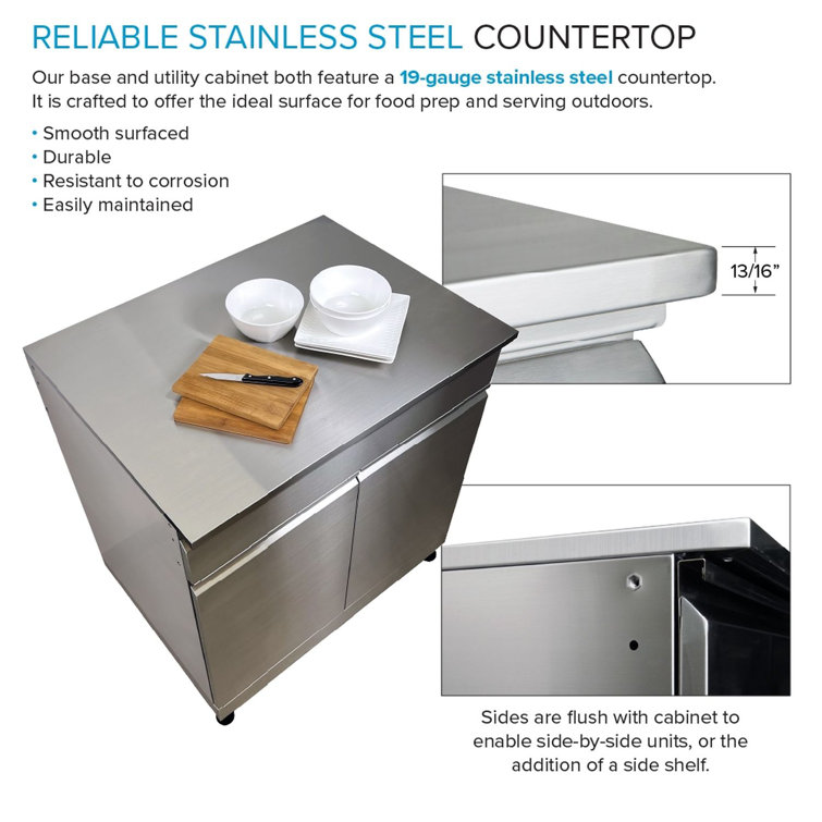 Transolid Stainless Steel Outdoor Kitchen Base Cabinet