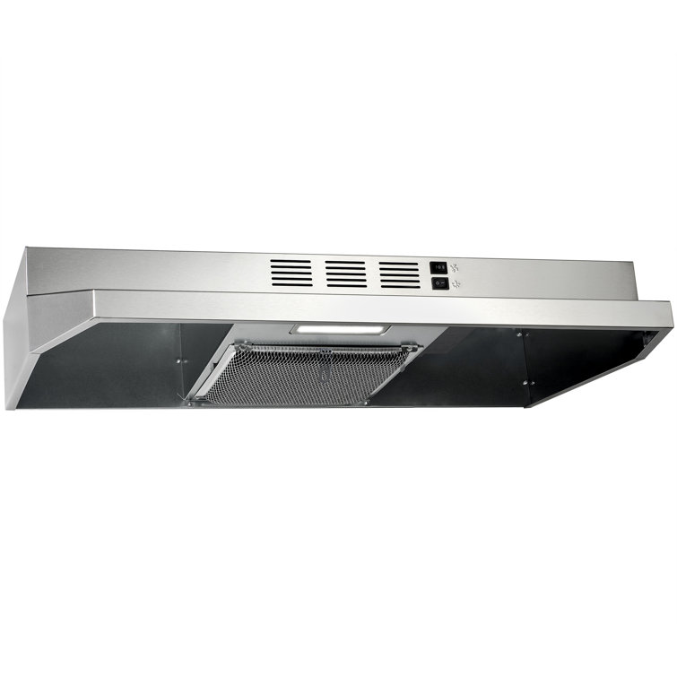 36-Inch Stainless Steel Convertible Under Cabinet Range Hood with Charcoal Filter