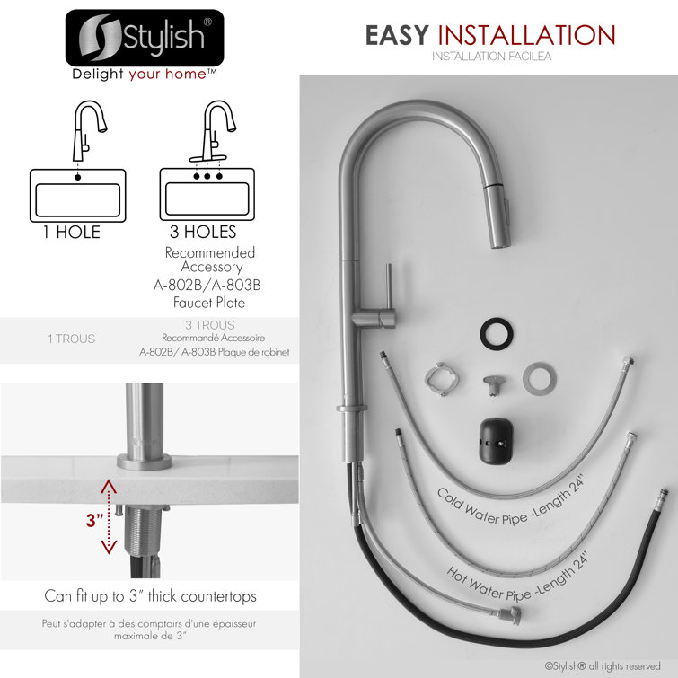 Catania Brushed Nickel High-Arc Pull-Down Kitchen Faucet