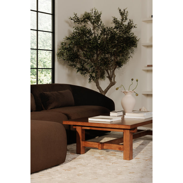 Octavia Solid Pine Wood Rectangular Coffee Table