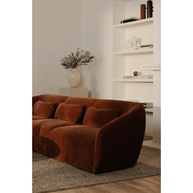 Amelia Chestnut Brown Polyester Left Arm Facing Chair