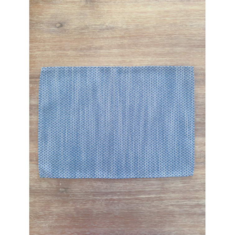 Deep Sea Blue Acrylic Geometric Indoor Outdoor Placemat